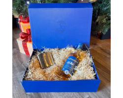 GALLEY HEAD WHISKEY AND HIP FLASK HAMPER BOX